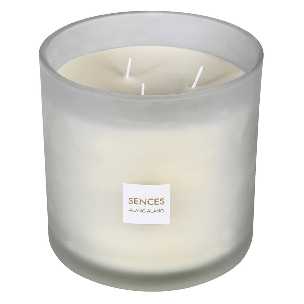 Sences White Large Alang Alang 3 Wick Candle