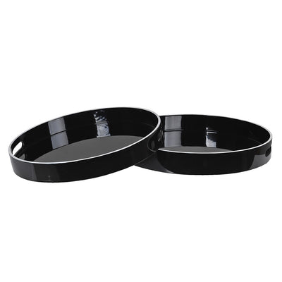 Set of 2 Monochrome Trays