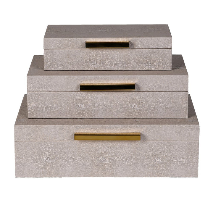 Set of 3 Taupe Boxes
