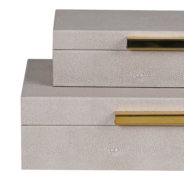 Set of 3 Taupe Boxes
