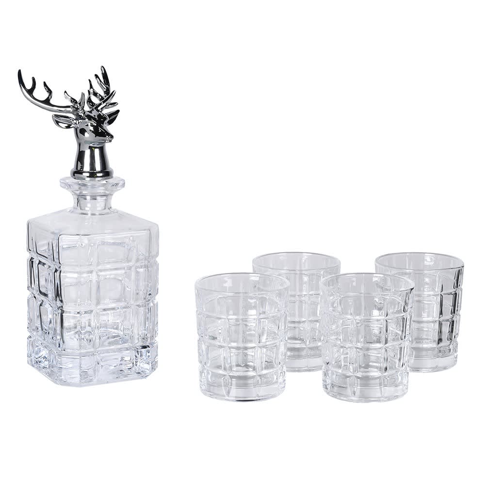 Stag Glass Decanter Set