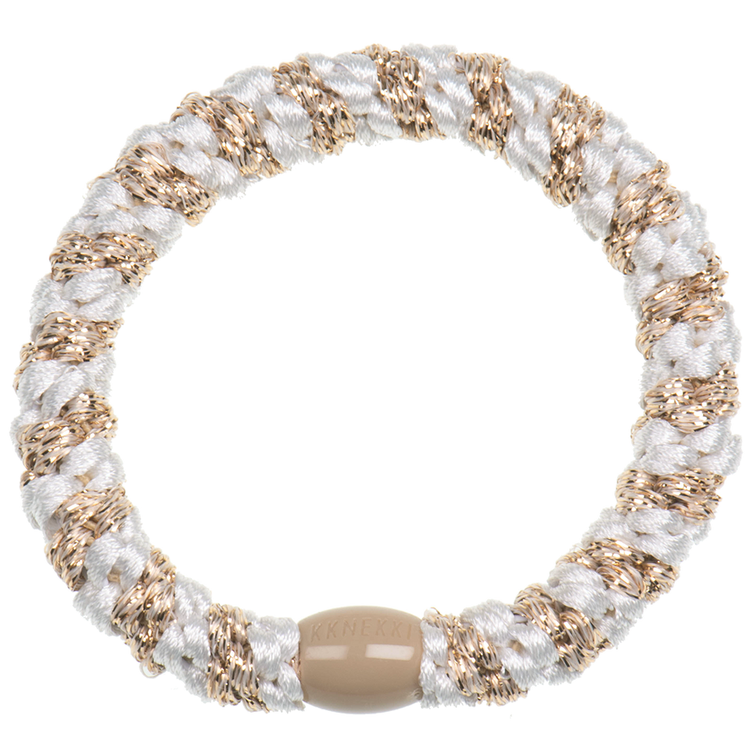 WHITE-BEIGE GLITTER STRIPE