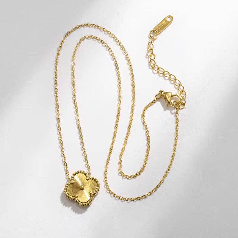 Floral Charm Necklace: White