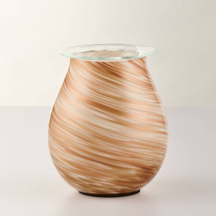 Gold Wax Melt Warmer – Electric Fragrance Burner with Glass Design